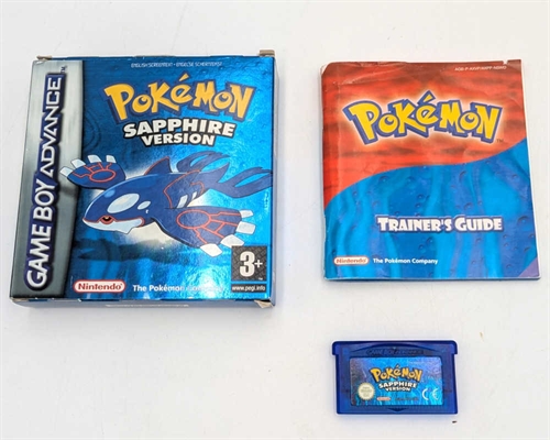 Pokemon Sapphire Version - Original Æske - GameBoy Advance spil (A Grade) (Genbrug)